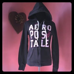 Black Aeropostale zip-up